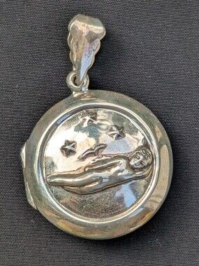 Vintage Aries Zodiac Sterling Silver Locket
